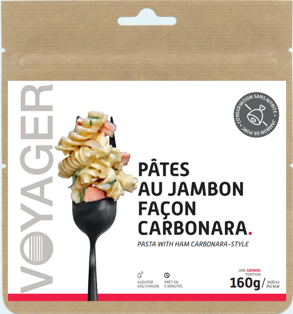 Pâtes au jambon façon Carbonara lyophilisé - 160g - 682 kcal