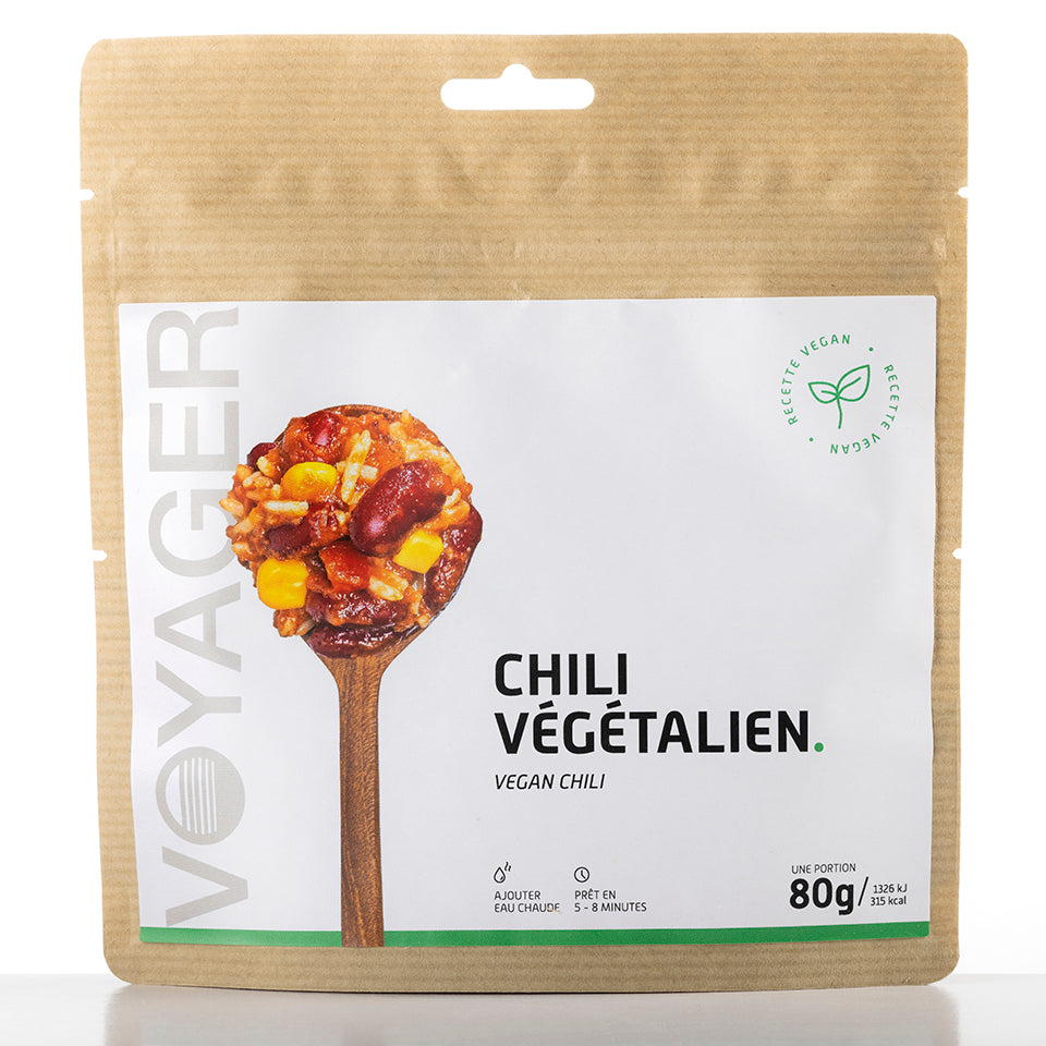 Chili végétalien lyophilisé - 80g - 313 kcal