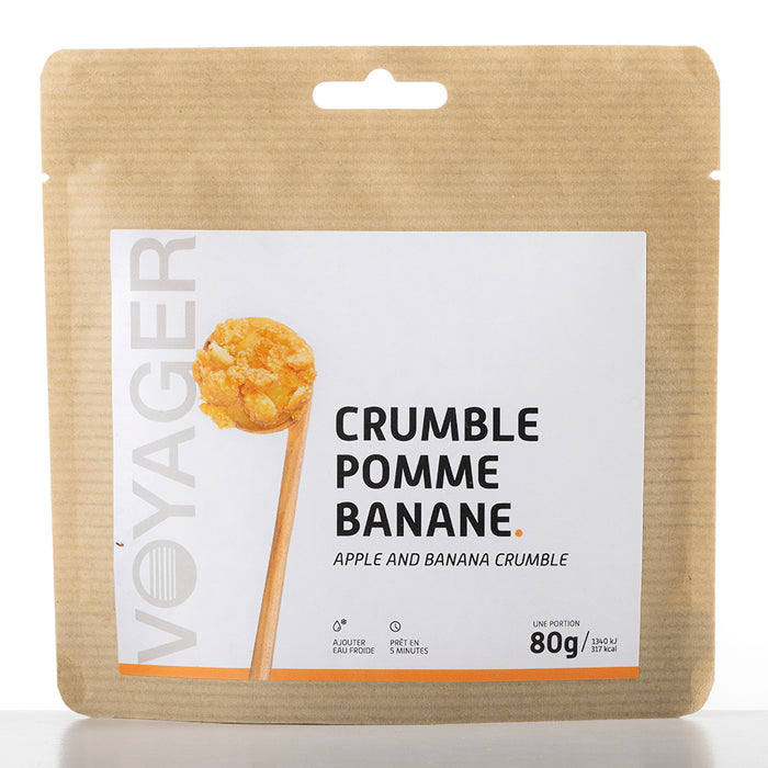 Freeze-dried apple-banana crumble - 80g - 325 kcal