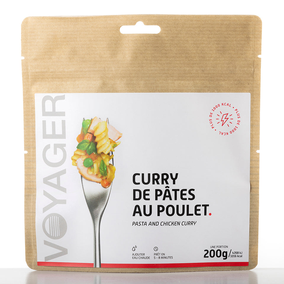 Curry de pates au poulet lyophilisé - 200g - 1027 kcal