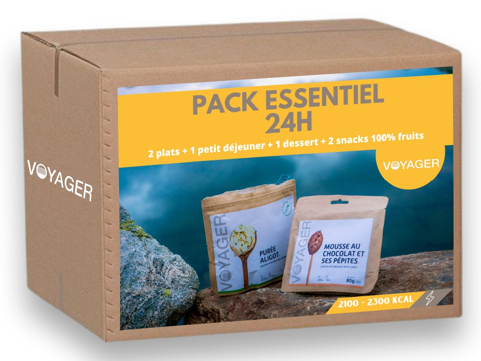 Pack 24h - Repas lyophilisés & snacks fruités – Voyager
