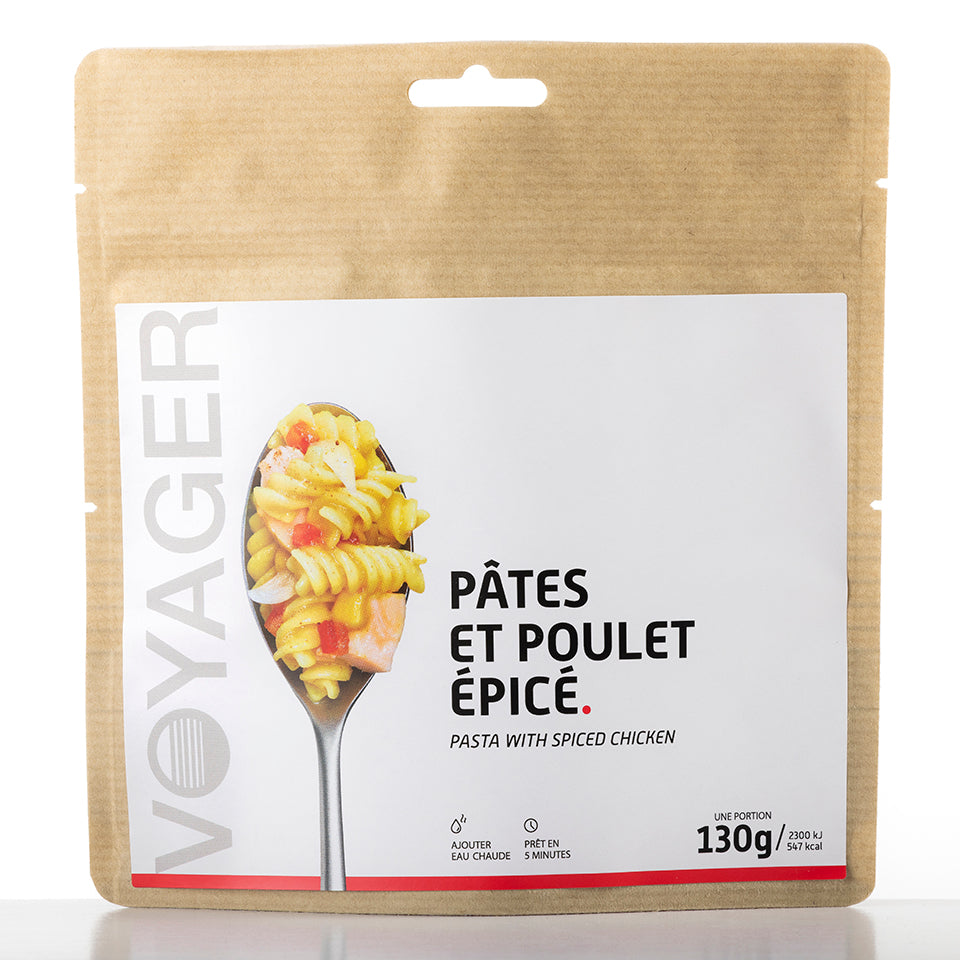 Pâtes et poulet épicé lyophilisé - 130g - 547 kcal