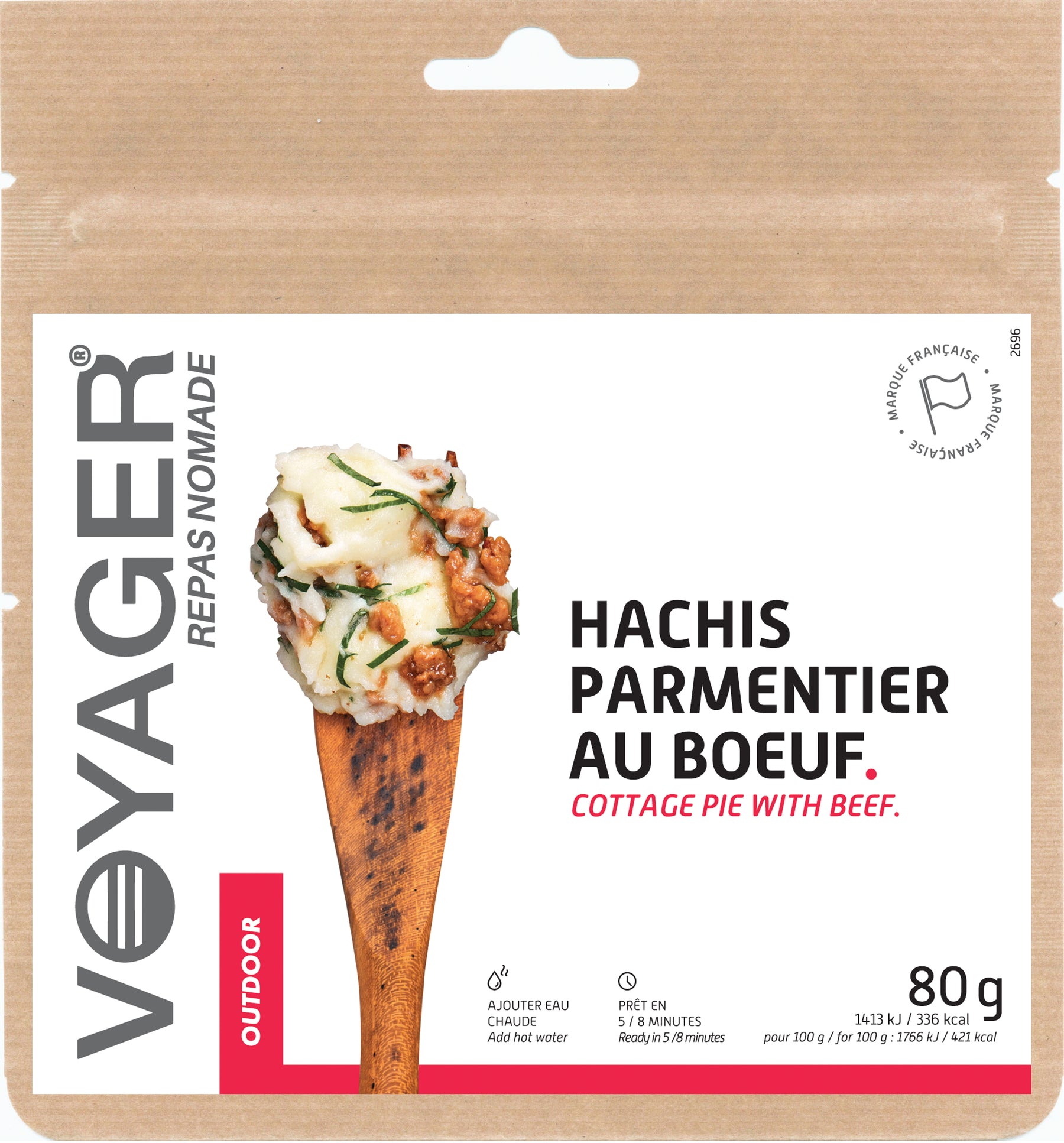 Shepherd's pie with freeze-dried beef - 80g - 337 kcal