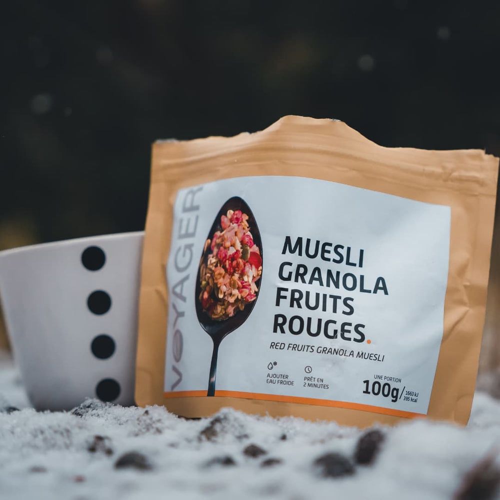 Muesli granola fruits rouges lyophilisés - 100g - 395 kcal