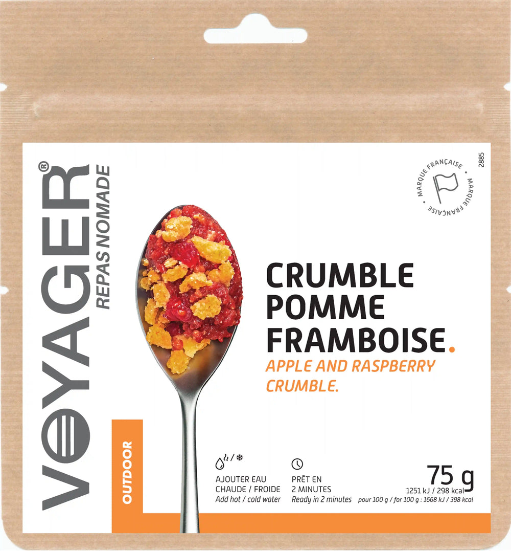 Crumble pomme-framboise lyophilisé - 75g - 307 kcal