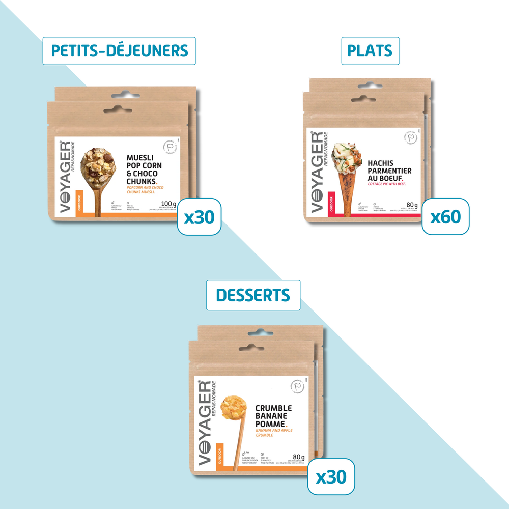 Packs repas lyophilisés