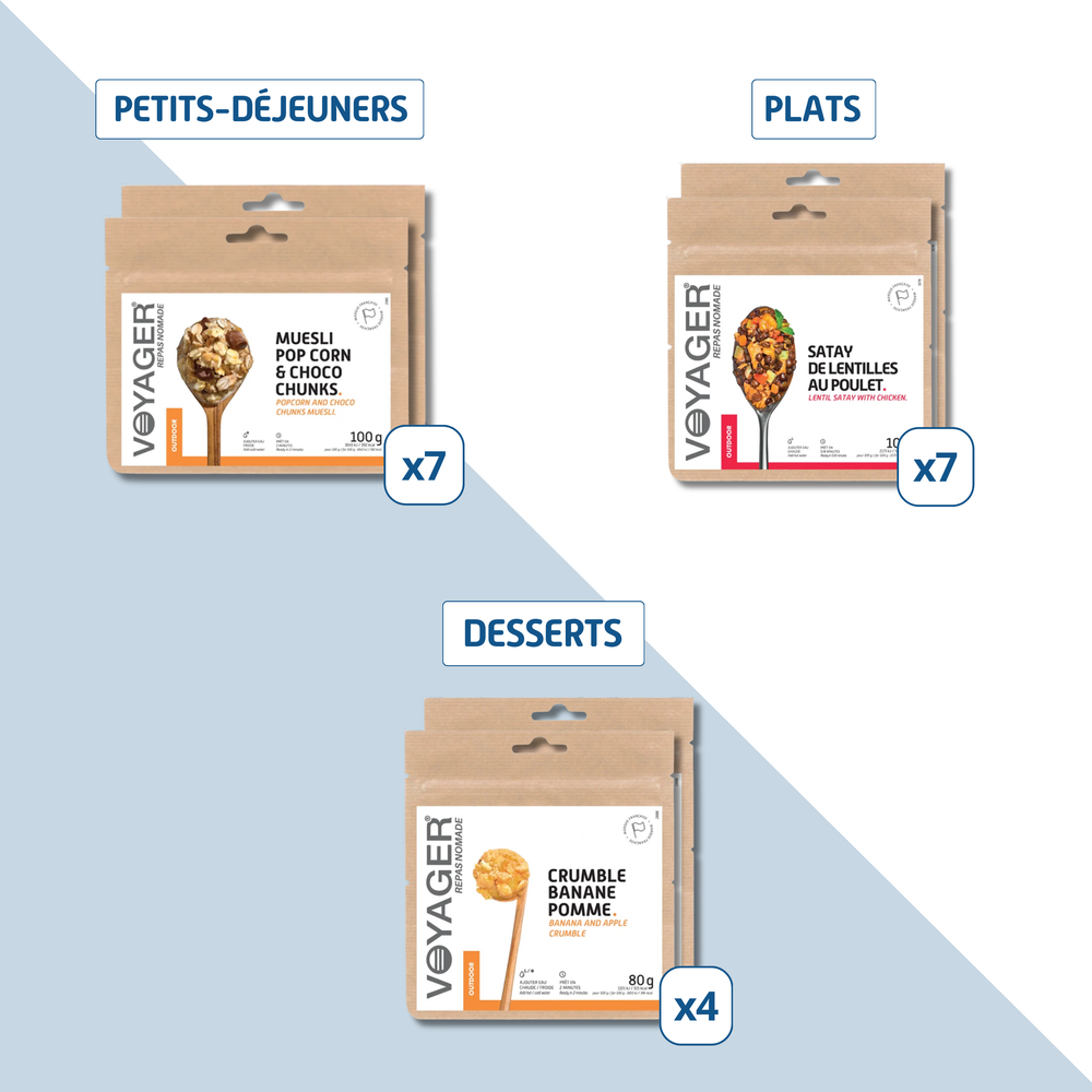 Packs repas lyophilisés