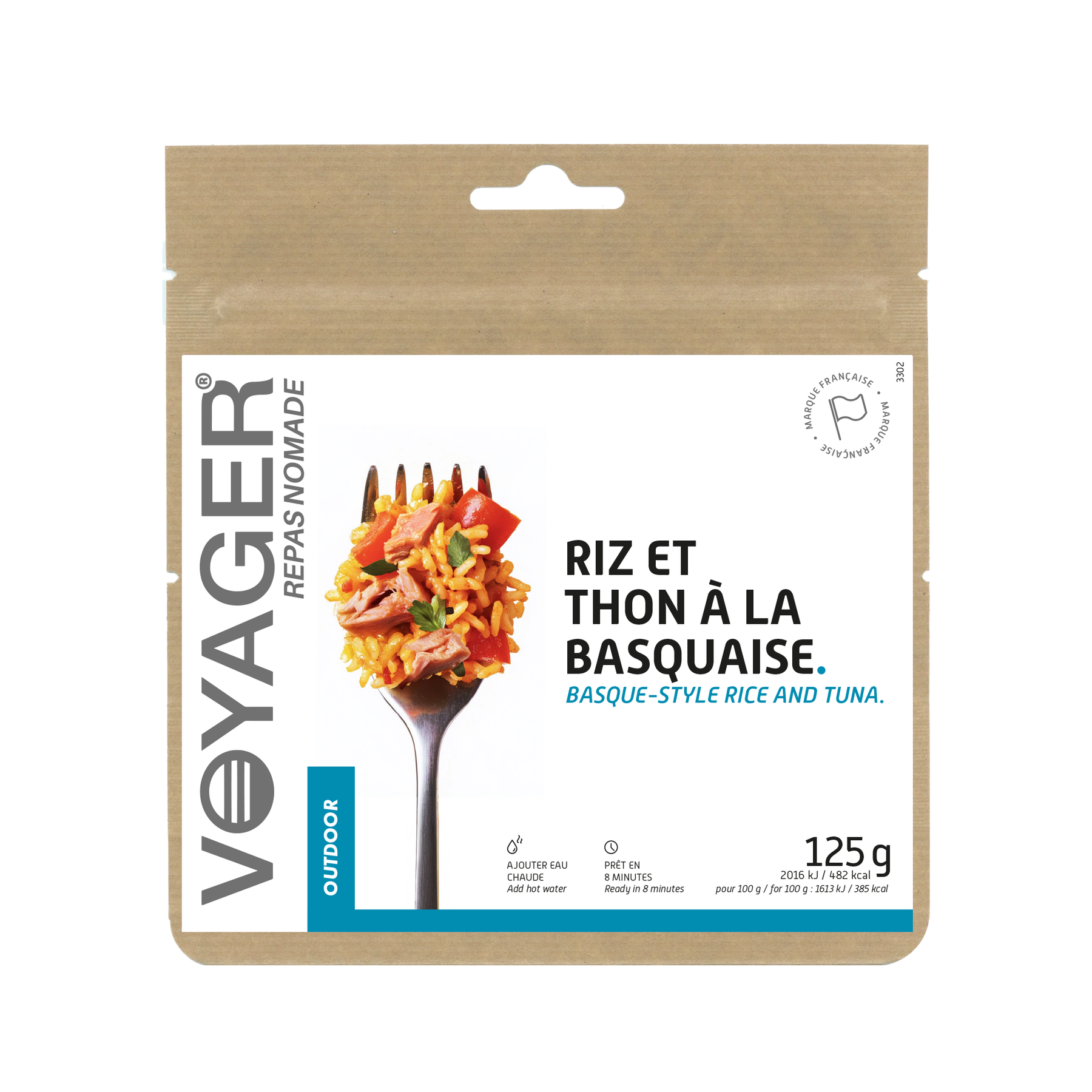 Repas lyophilisés riz et thon à la basquaise
