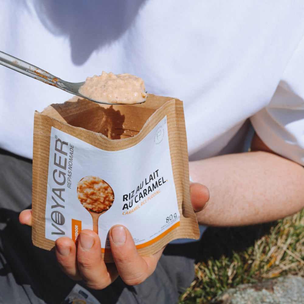 Repas lyophilisés riz au lait au caramel