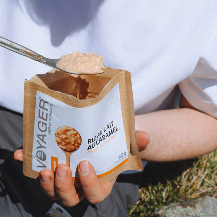 Repas lyophilisés riz au lait au caramel