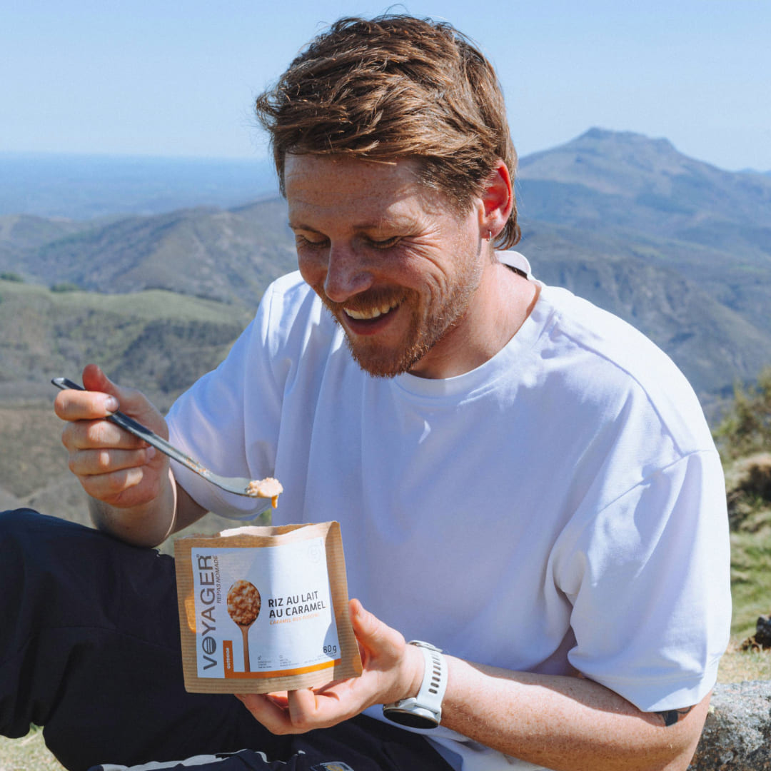 Repas lyophilisés riz au lait au caramel
