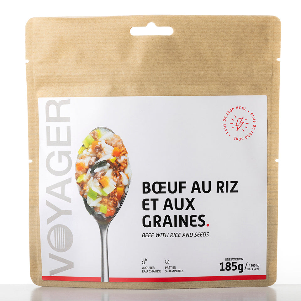 Bœuf au riz et aux graines lyophilisé - 185g - 1023 kcal