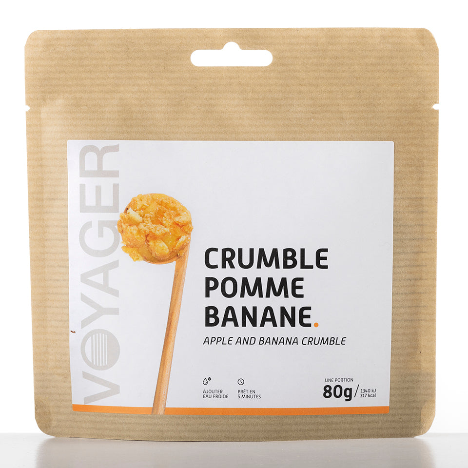 Crumble pomme-banane lyophilisé - 80g - 325 kcal