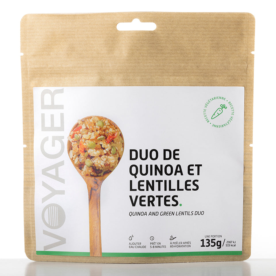 Freeze-dried duo of quinoa and green lentils - 135g - 514 kcal