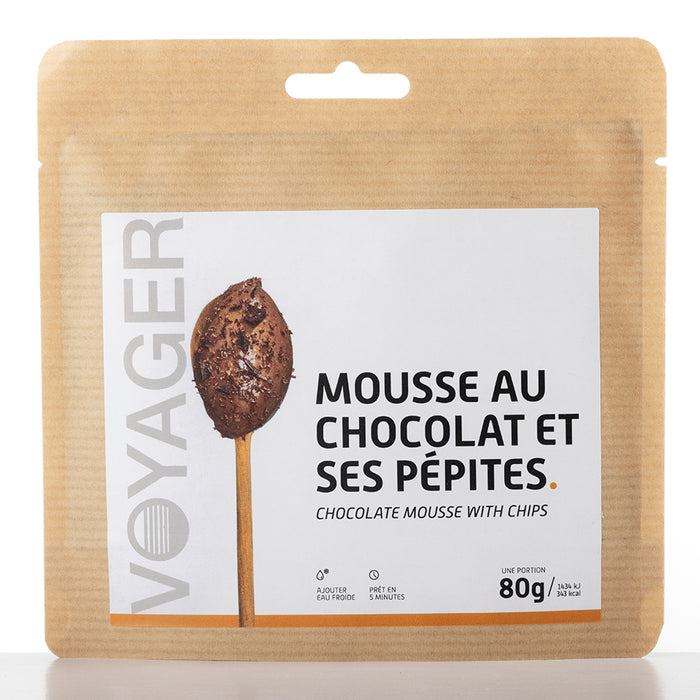Freeze-dried chocolate mousse and its nuggets - 80g - 348 kcal