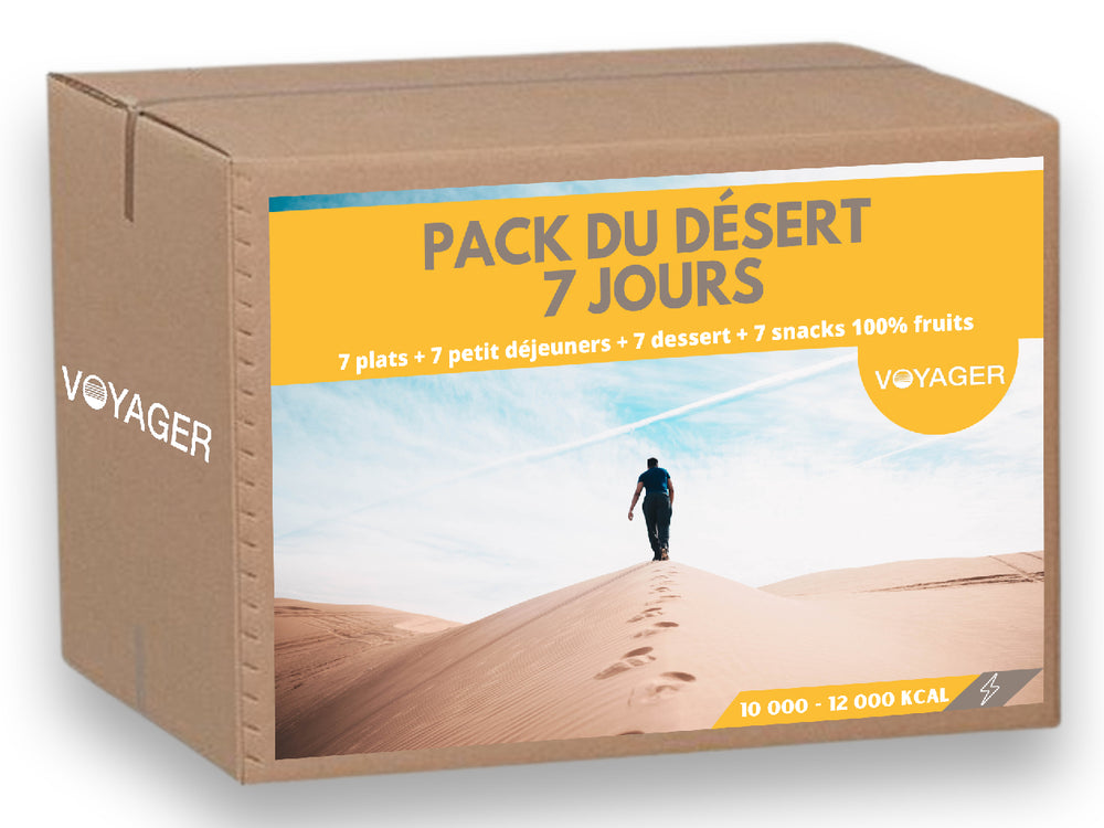 Pack 7 jours du Désert - Repas lyophilisés & snacks