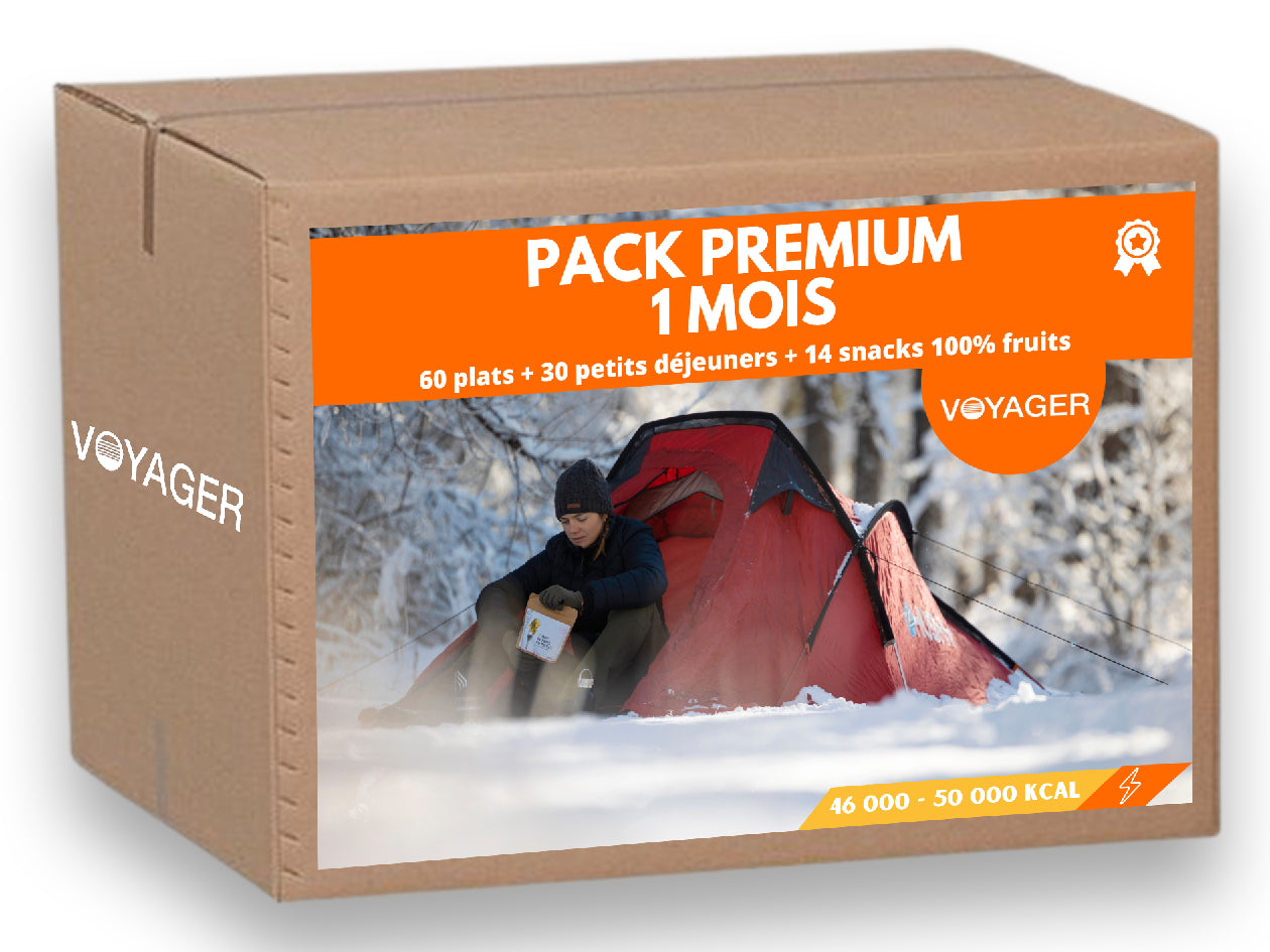 Pack 1 mois Premium - Repas lyophilisés & snacks