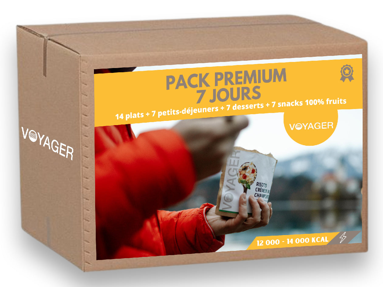 Pack 7 jours Premium - Repas lyophilisés & snacks