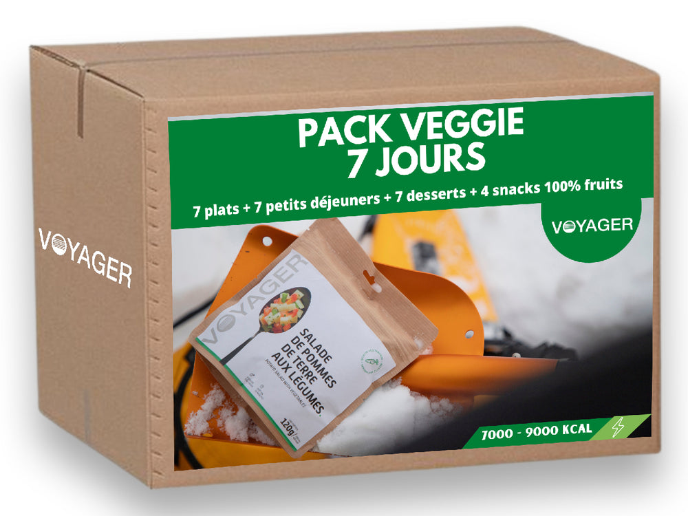 Pack 7 jours Veggie - Repas lyophilisés & snacks
