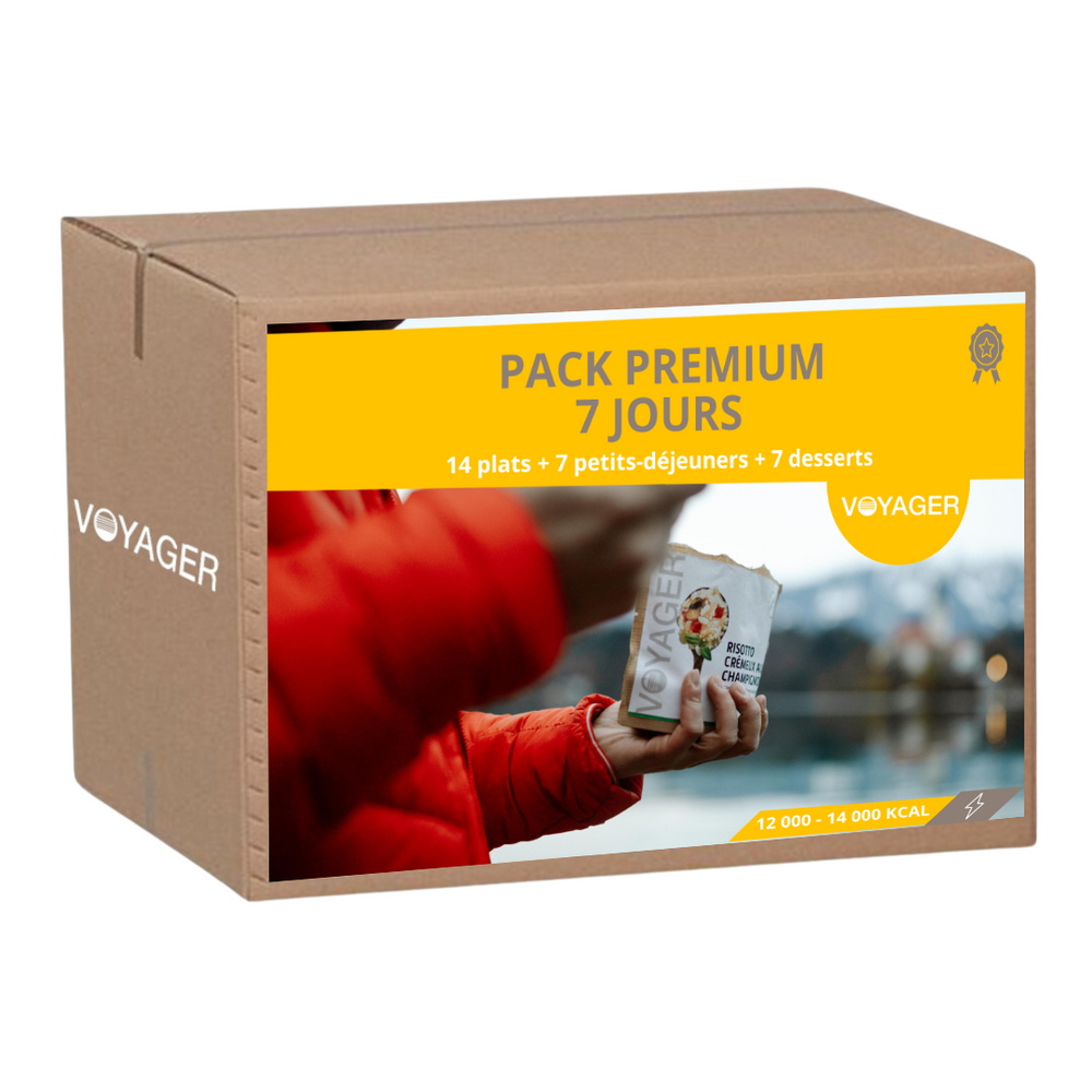 Premium 7-day pack - Freeze-dried meals &amp; snacks