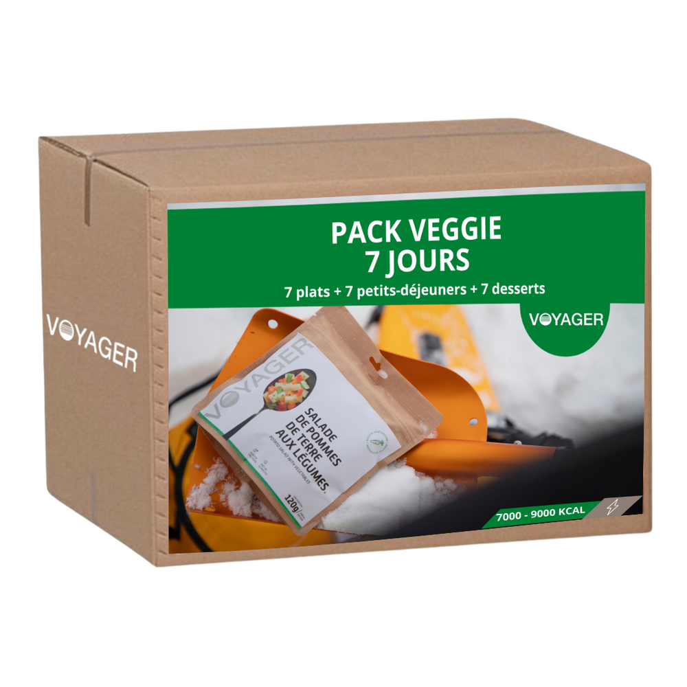 pack veggie pour 7 jours de randonnées 