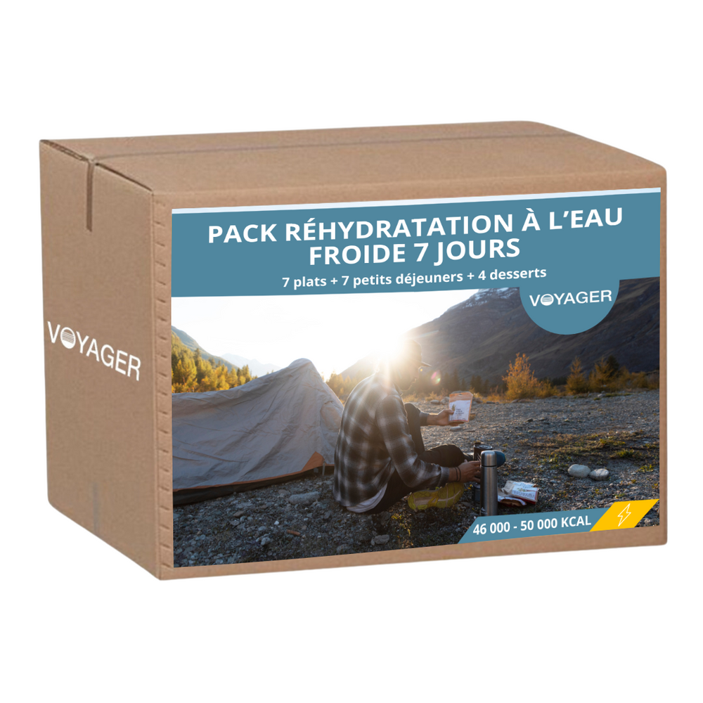 Pack 7 jours Réhydratation eau froide - Repas lyophilisés