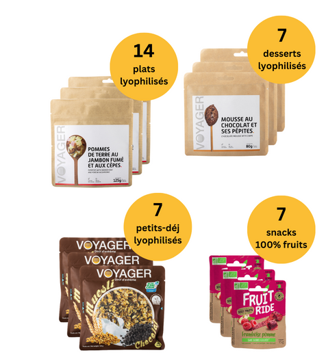 Premium 7-day pack - Freeze-dried meals &amp; snacks